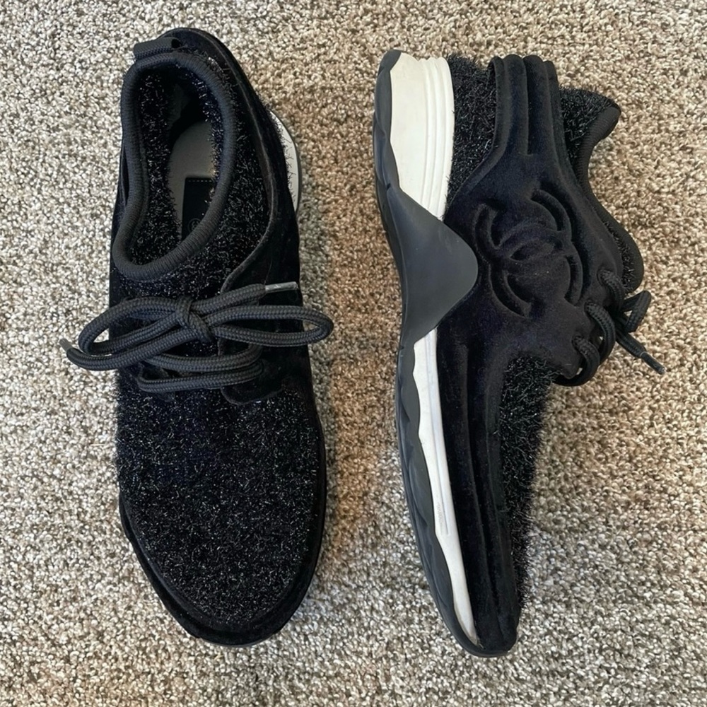 Gorgeous CHANEL Black Sneakers